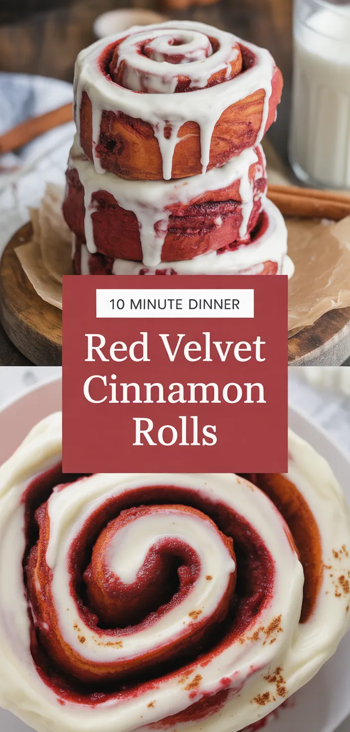 A photo of Red Velvet Cinnamon Rolls With Cream Cheese Frosting Recipe
