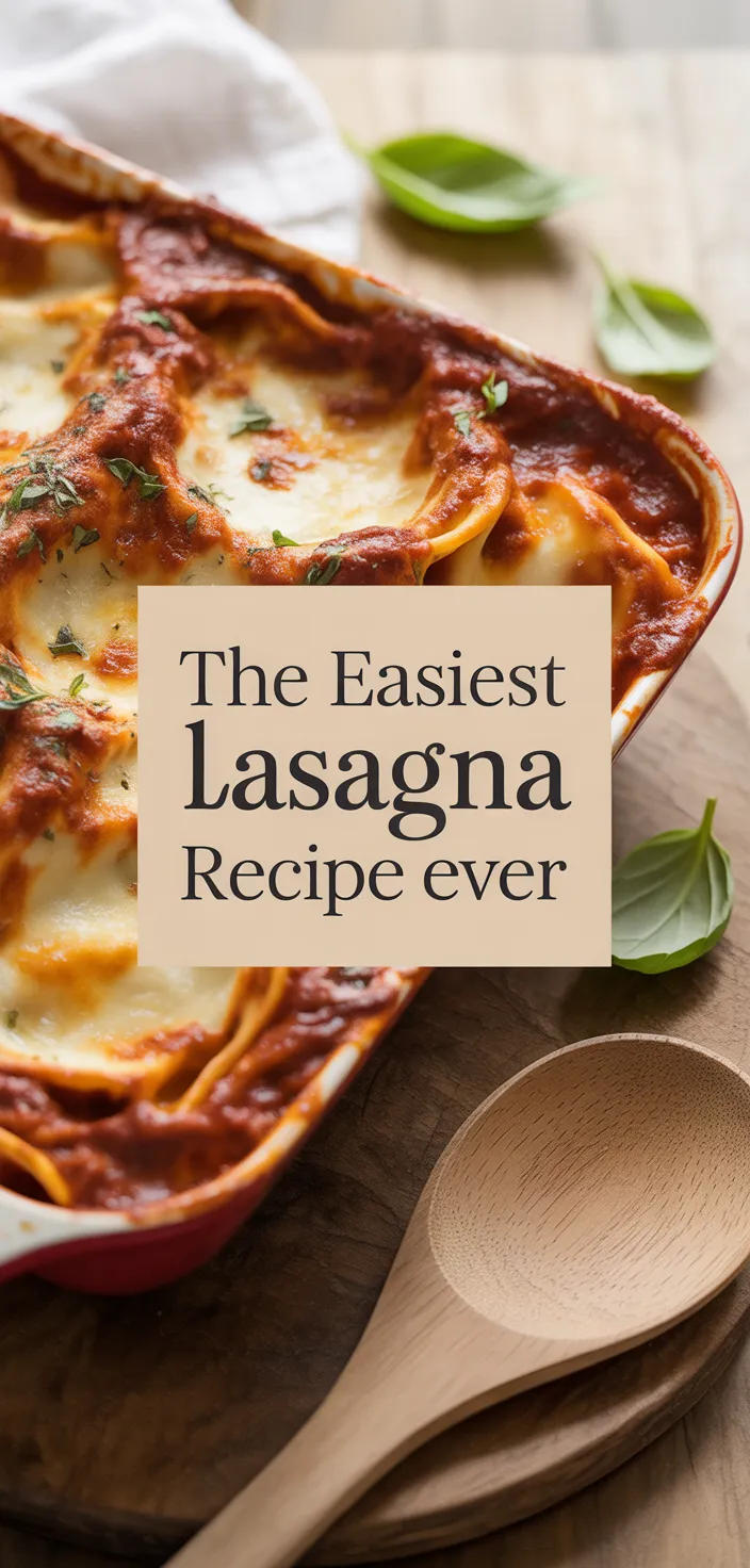 A photo of The Easiest Lasagna Recipe Ever