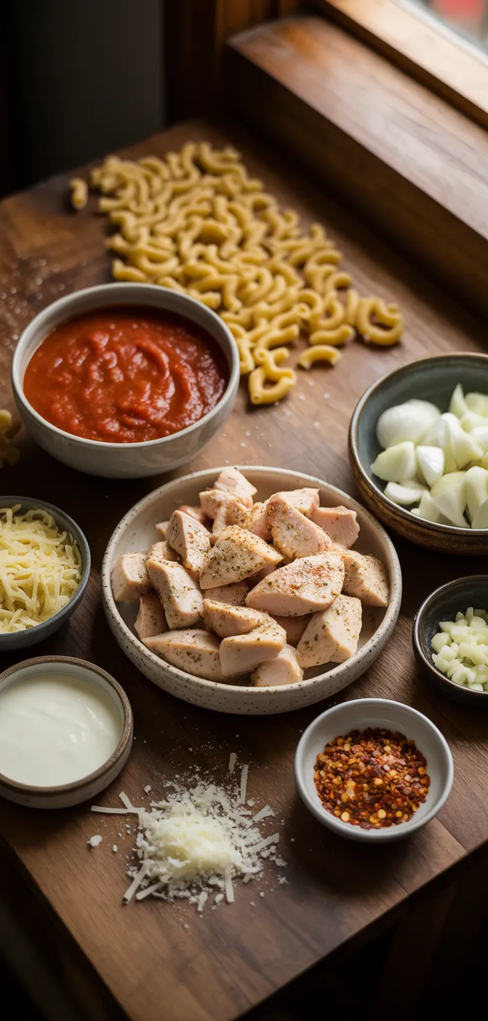 Ingredients photo for Easy Parmesan Pasta Recipe