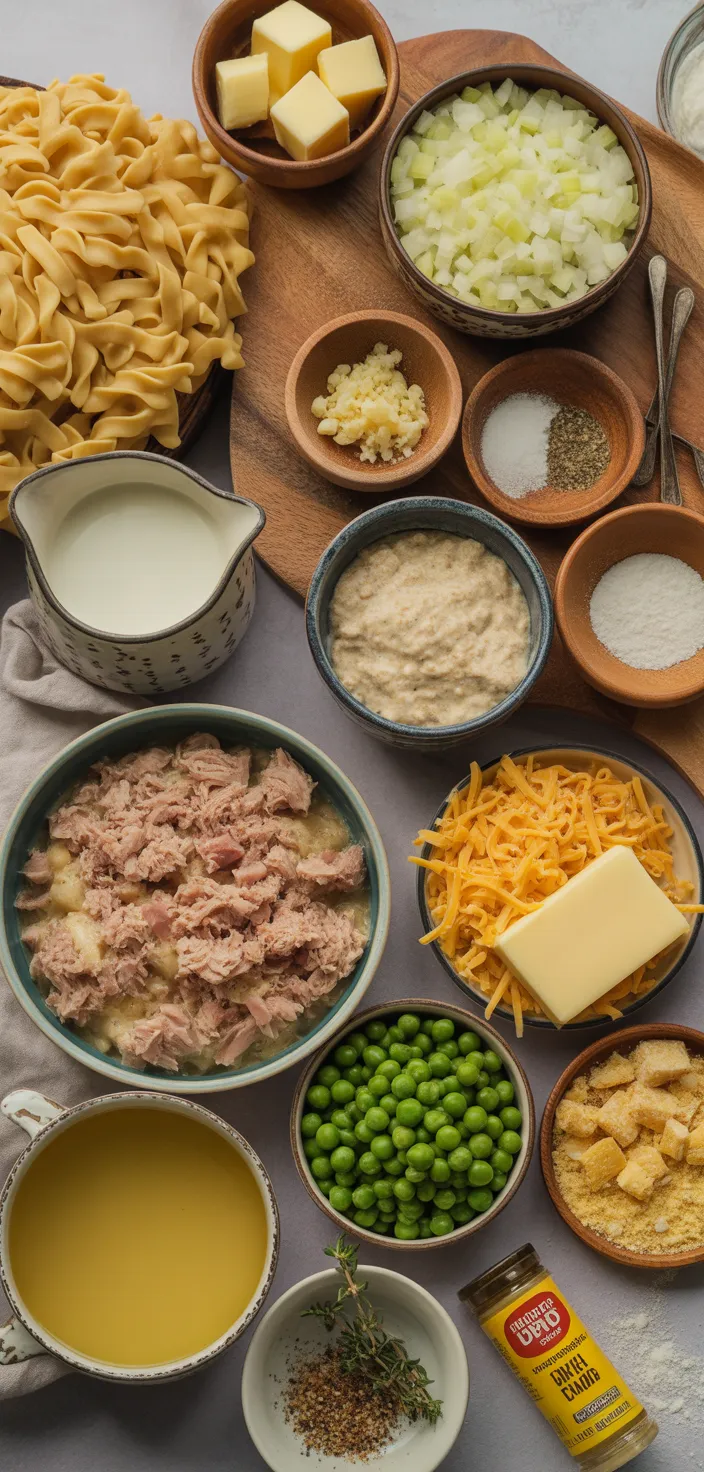 Ingredients photo for Mom's Best Tuna Noodle Casserole Recipe