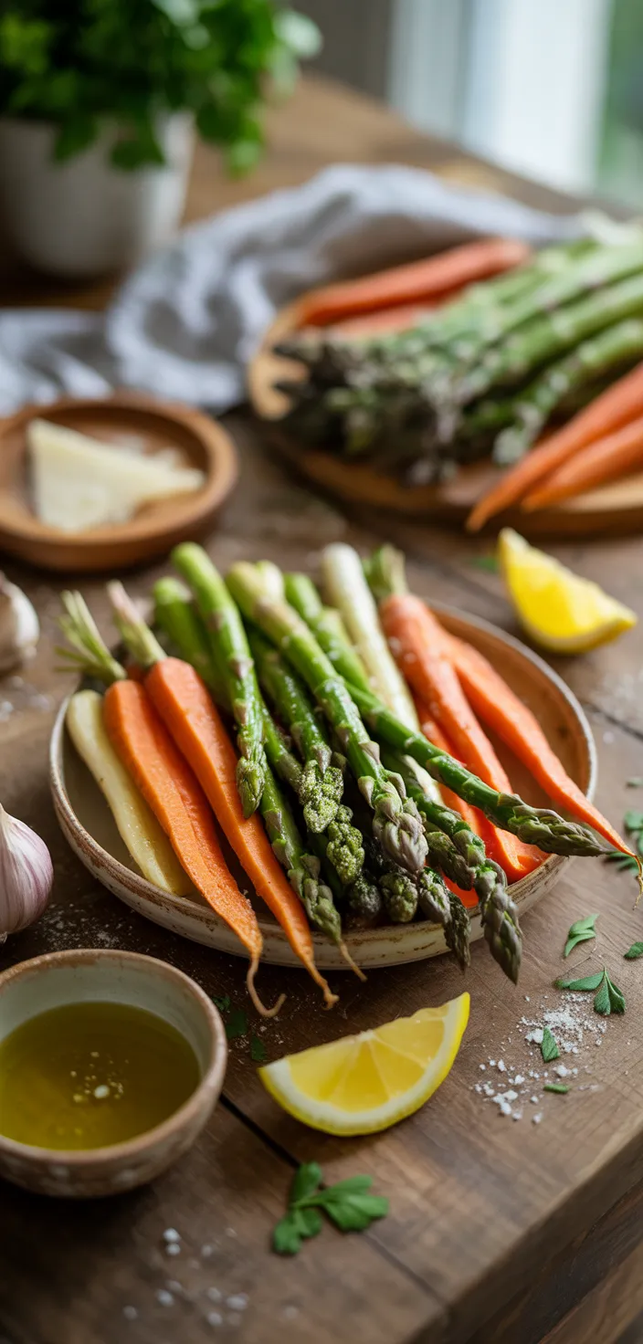 Ingredients photo for Roasted Asparagus & Carrots Recipe