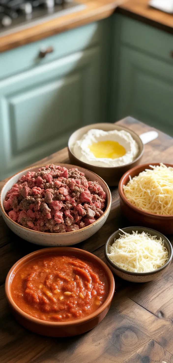 Ingredients photo for The Easiest Lasagna Recipe Ever