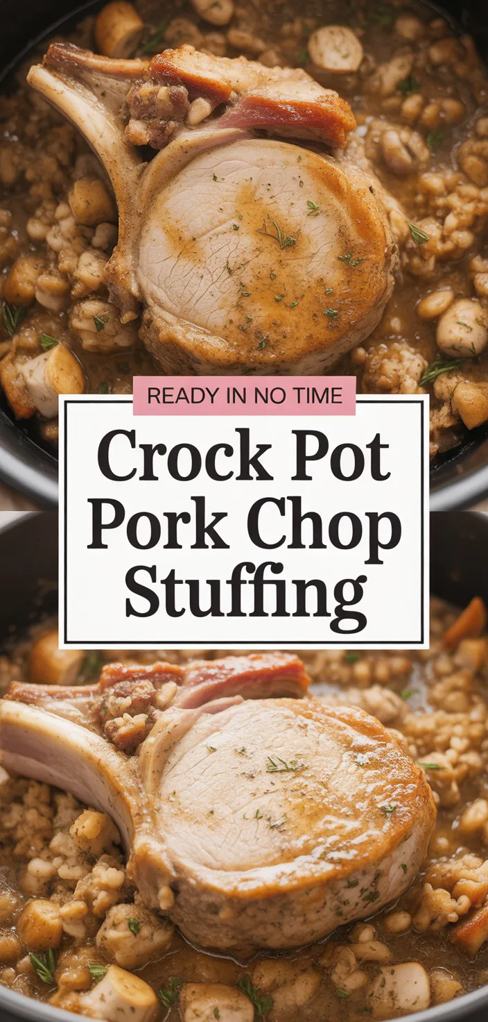 A photo of Crock Pot Pork Chop Stuffing Recipe