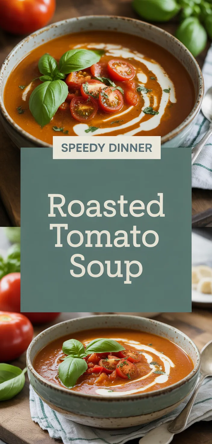 A photo of Homemade Roasted Tomato Basil Soup Recipe