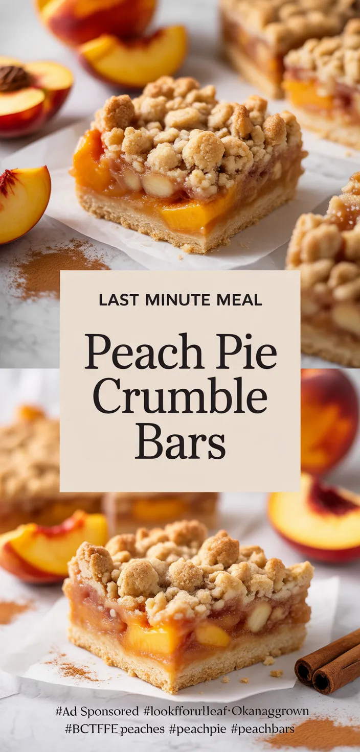 A photo of PEACH PIE CRUMBLE BARS Recipe