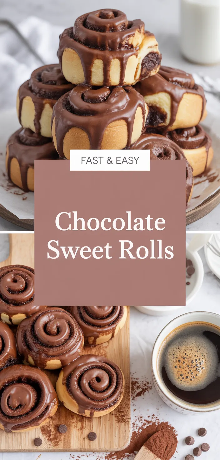 A photo of Rich & Fluffy Chocolate Sweet Rolls Recipe