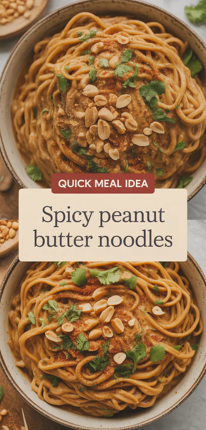 A photo of Spicy Peanut Butter Noodles Recipe