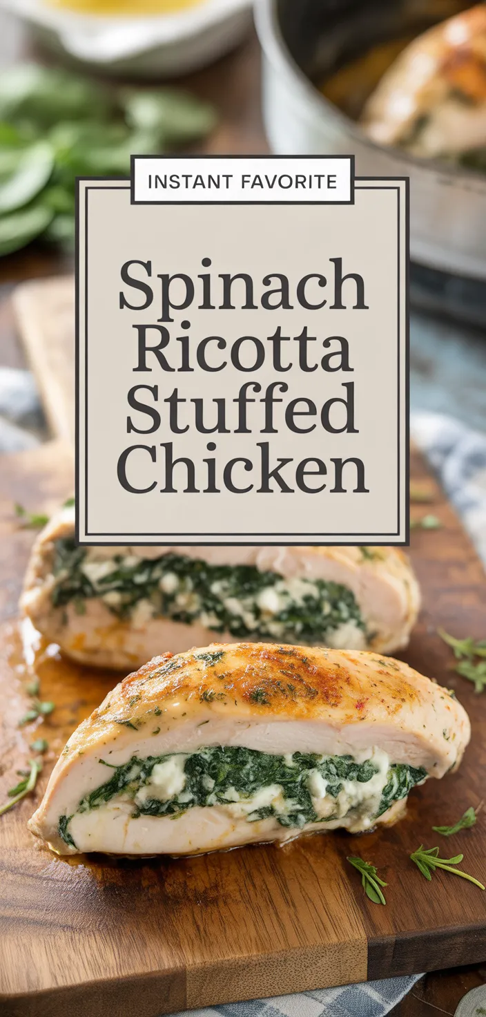 A photo of Spinach Ricotta Stuffed Chicken Recipe