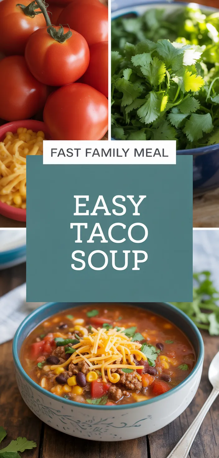 A photo of TACO SOUP RECIPE WITH GROUND BEEF EASY DINNER IDEA Recipe