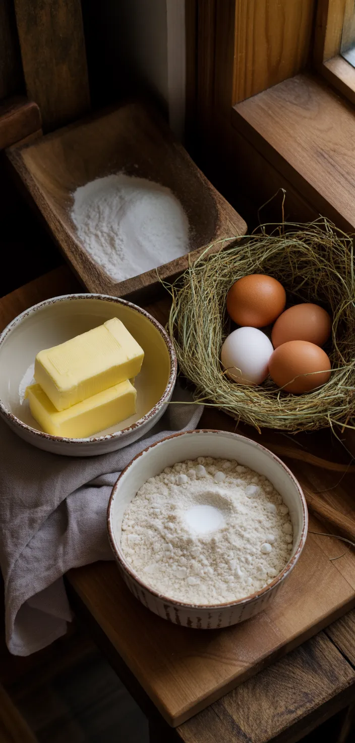 Ingredients photo for Glazed Lemon Pound Cake Loaf Recipe
