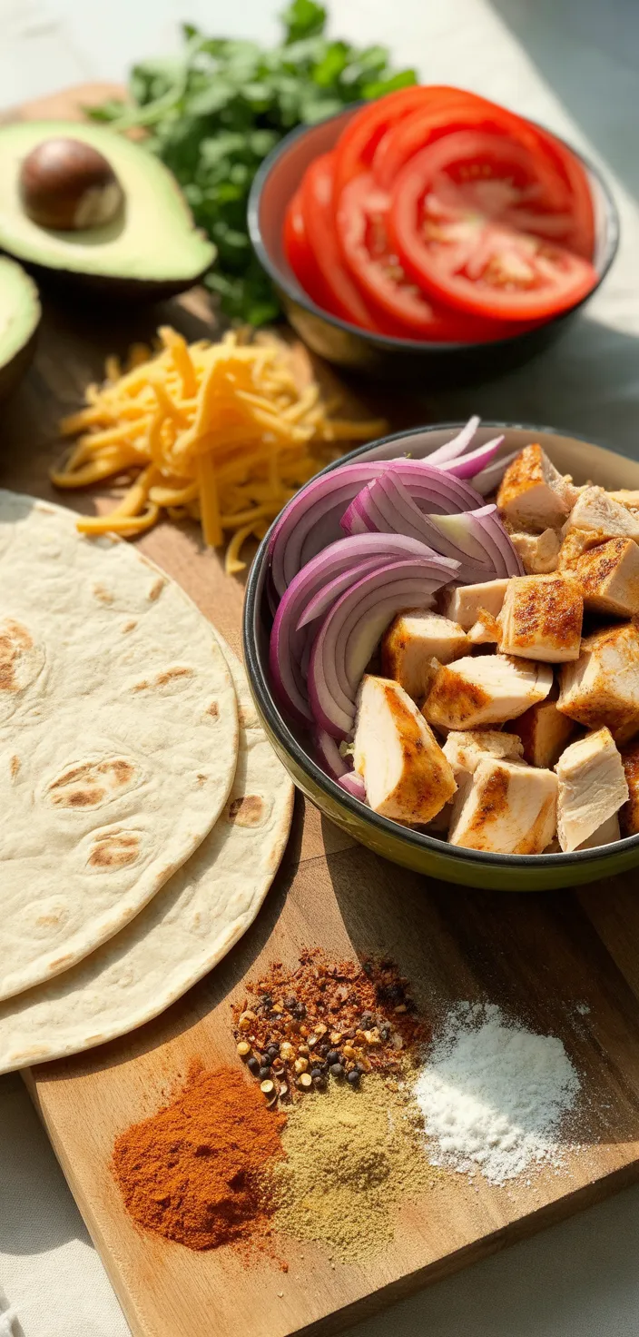 Ingredients photo for Grilled Chicken Wrap Recipe