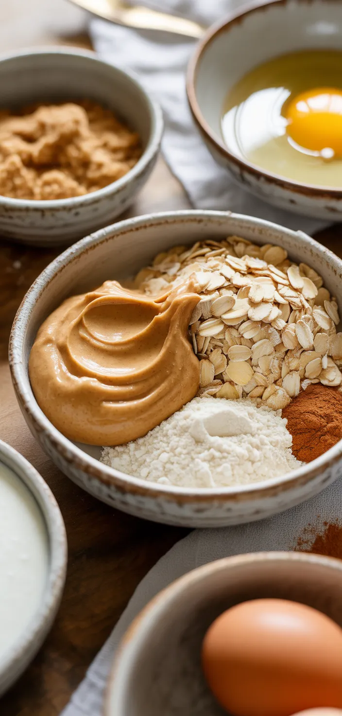 Ingredients photo for Healthy Almond Butter Oatmeal Cookies (gluten Recipe