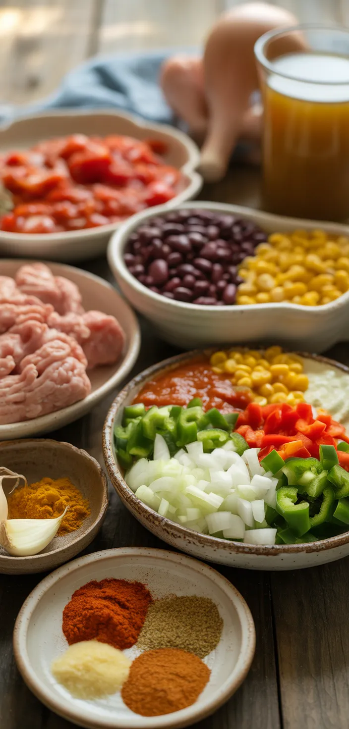 Ingredients photo for The Best Healthy Turkey Chili You'll Ever Eat Recipe