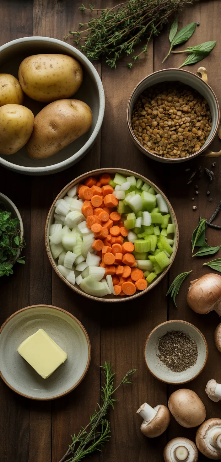 Ingredients photo for Vegetarian Shepherds Pie Recipe