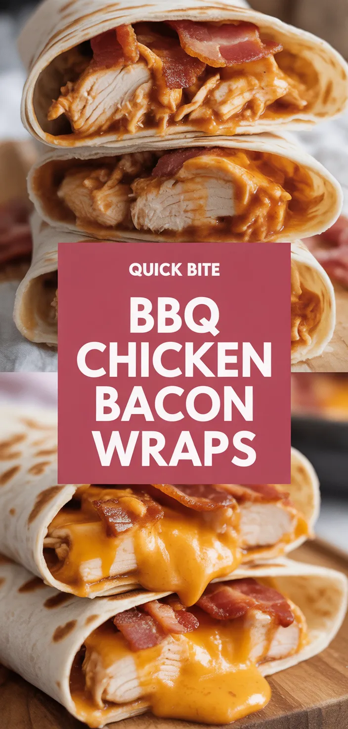 A photo of Crispy BBQ Chicken & Bacon Wraps Recipe