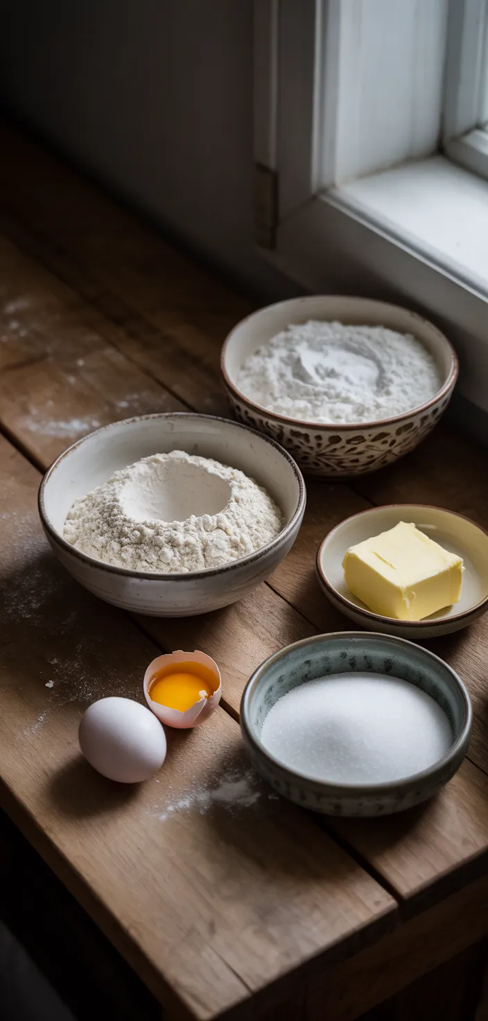 Ingredients photo for EASY Sugar Cookies Recipe (No Chill, No Spread) + Tips