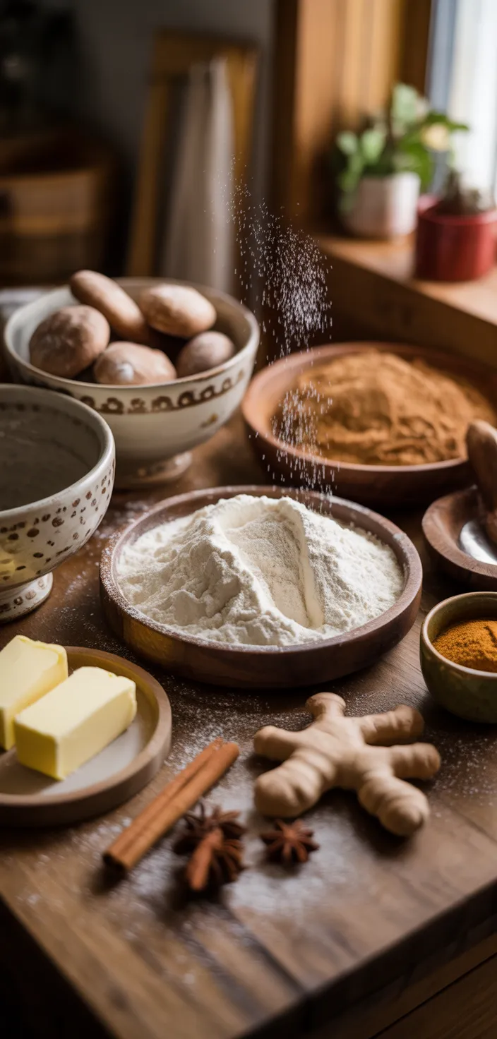 Ingredients photo for Soft & Chewy Gingerbread Man Cookies Recipe