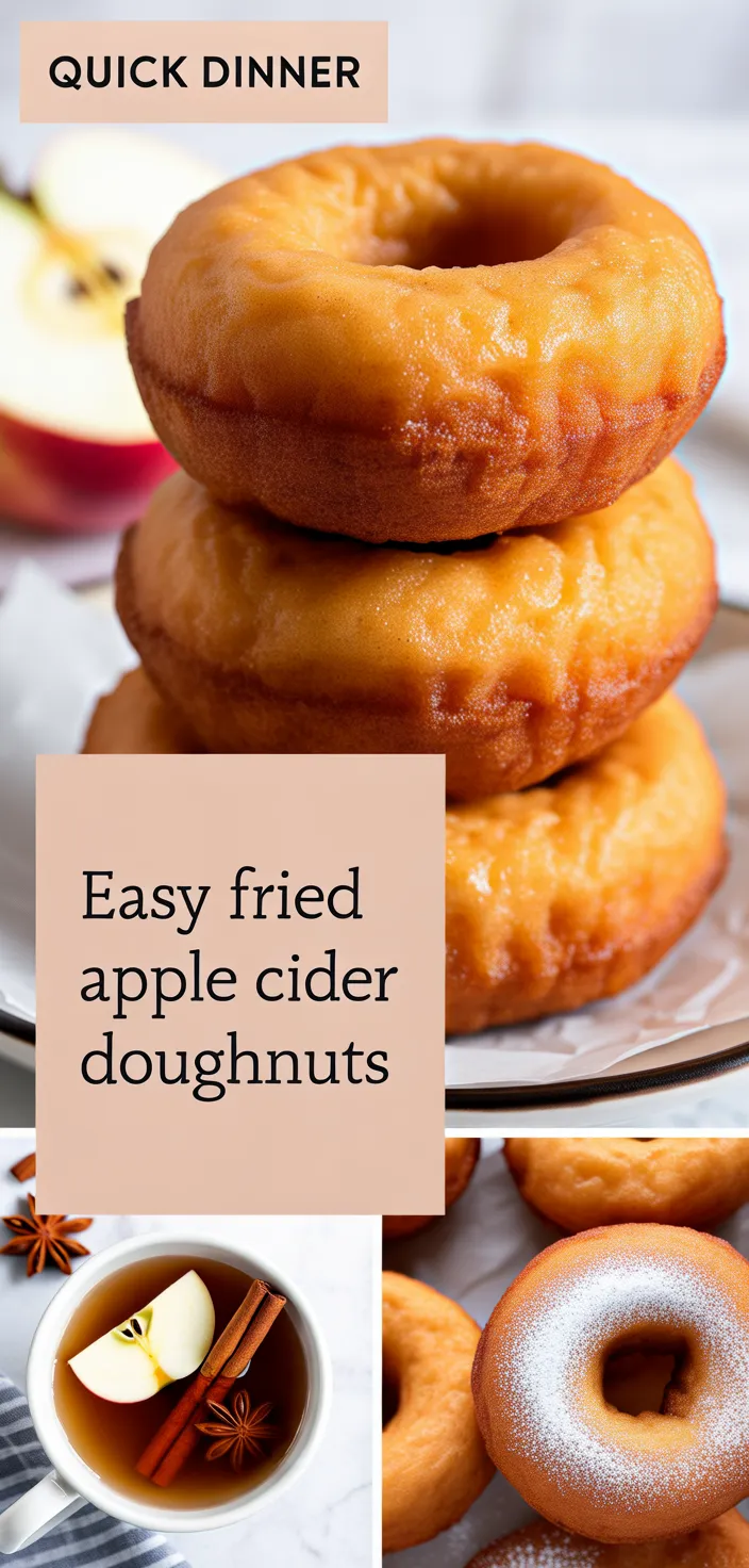 A photo of Easy Fried Apple Cider Doughnuts Recipe