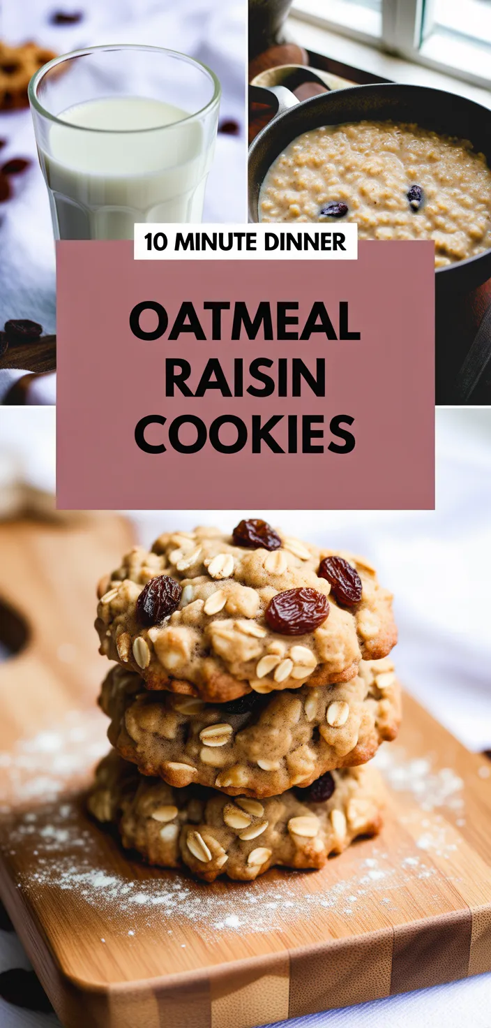 A photo of Soft Oatmeal Raisin Cookies Recipe