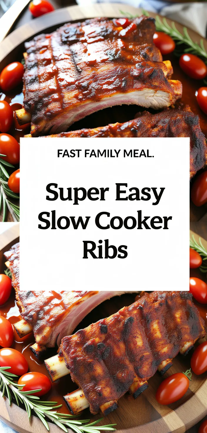 A photo of Super Easy Slow Cooker Ribs Recipe