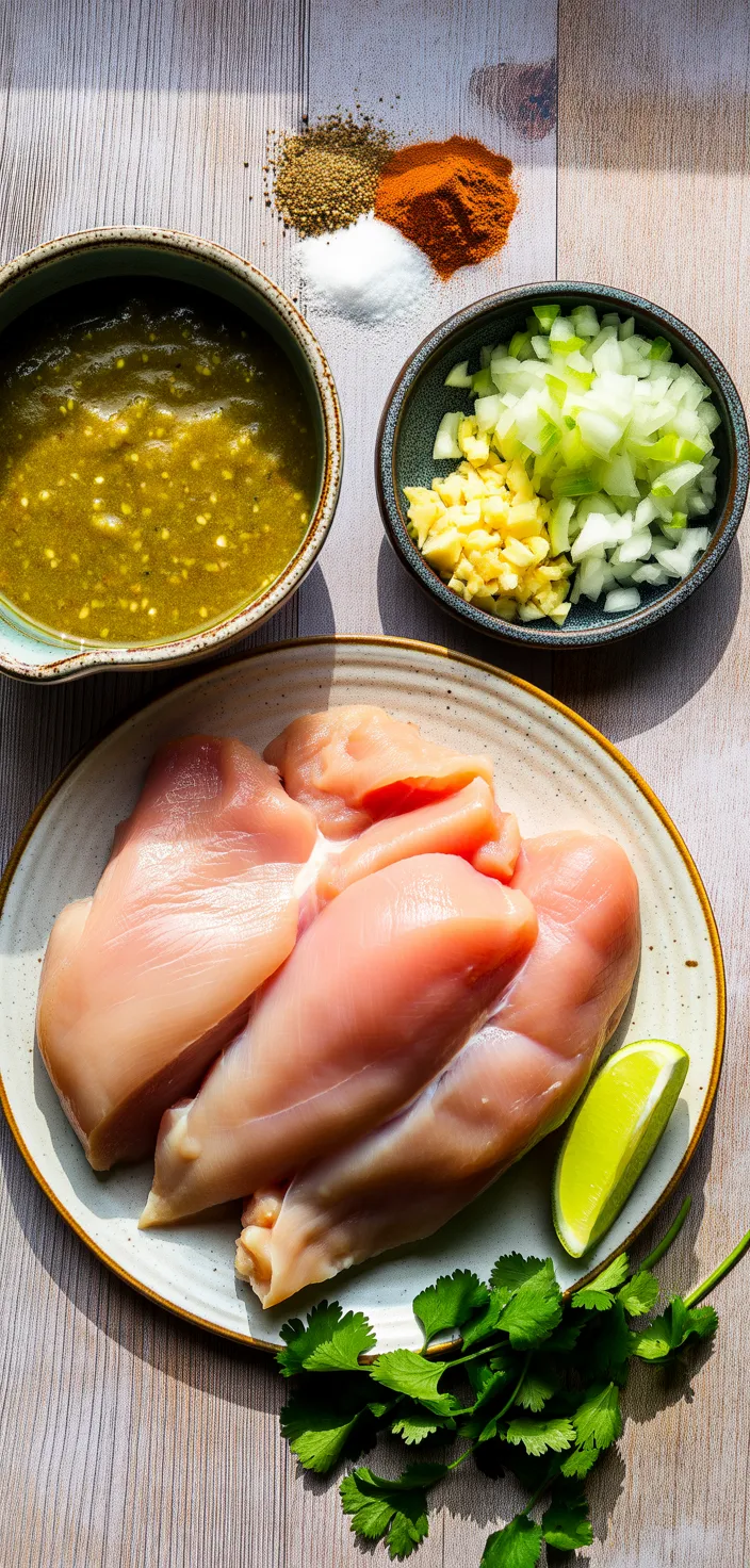 Ingredients photo for Crockpot Salsa Verde Chicken Recipe