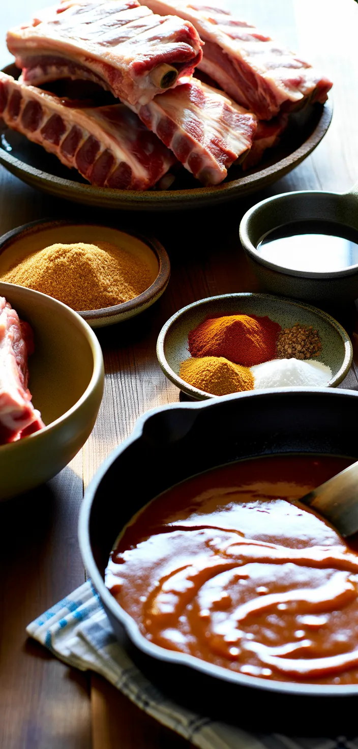 Ingredients photo for Super Easy Slow Cooker Ribs Recipe