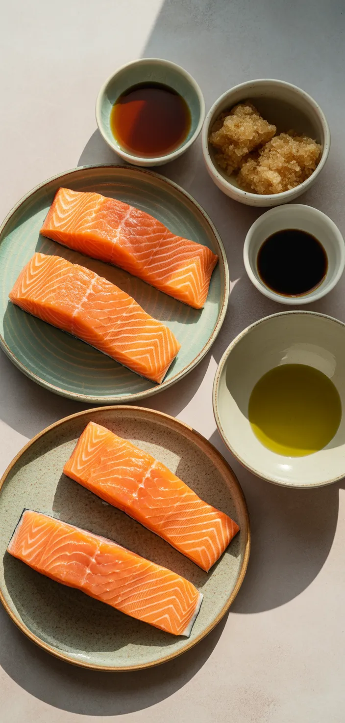 Ingredients photo for Brown Sugar Honey Salmon Recipe