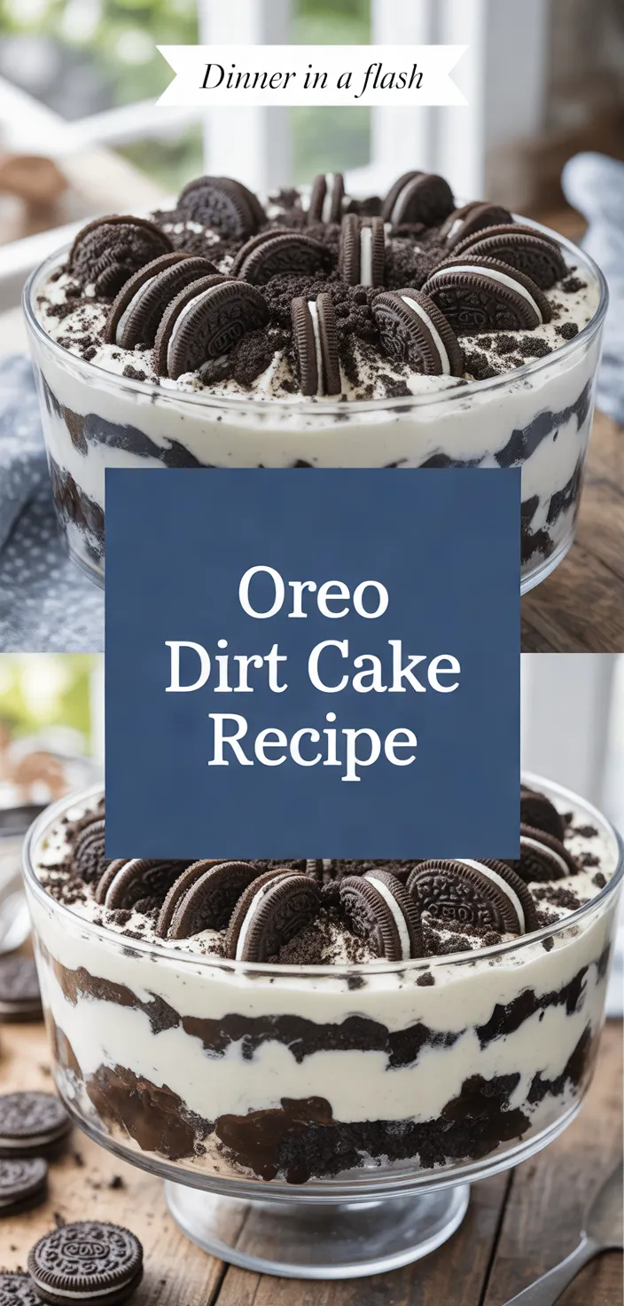 A photo of Oreo Dirt Cake Recipe