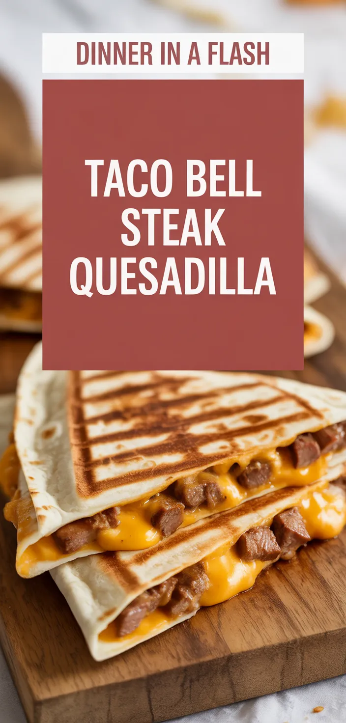 A photo of Taco Bell Steak Quesadilla Recipe