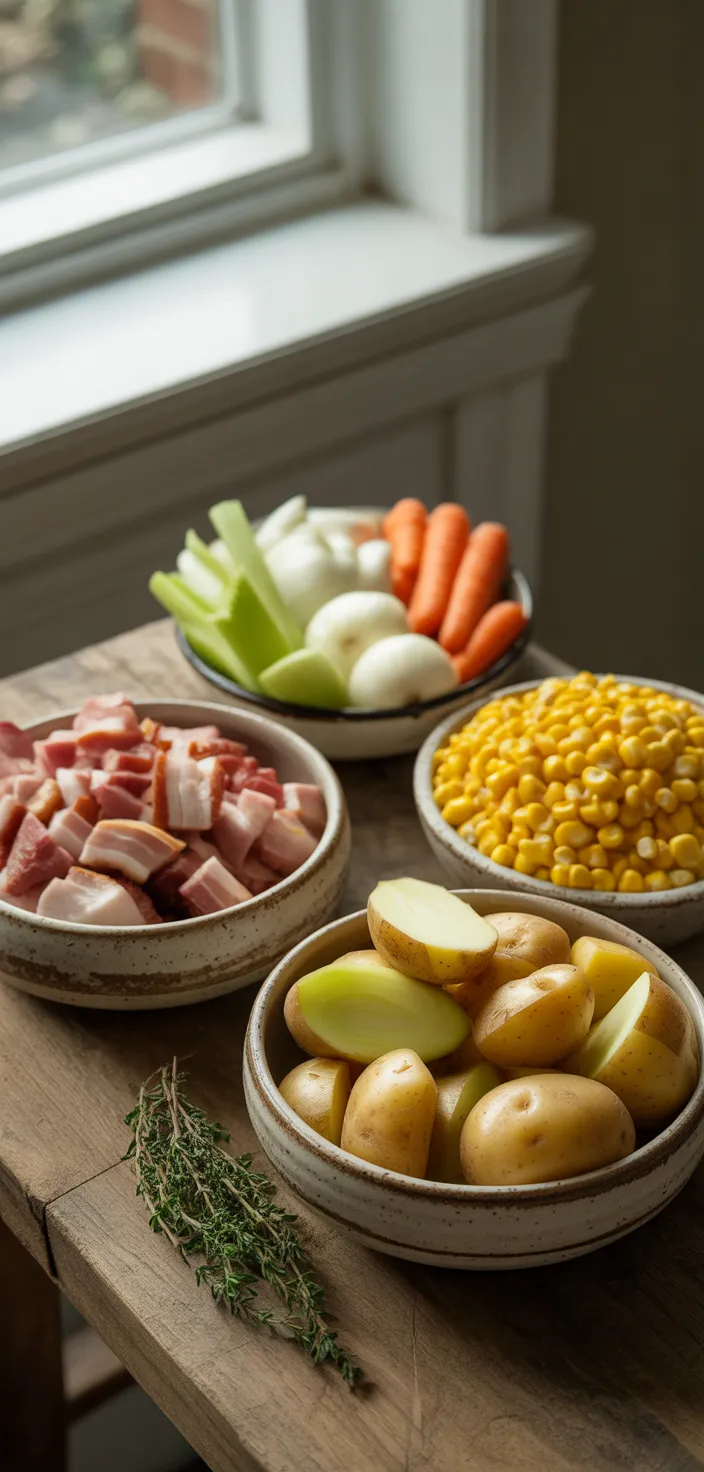Ingredients photo for Creamy Corn Chowder Recipe Crockpot