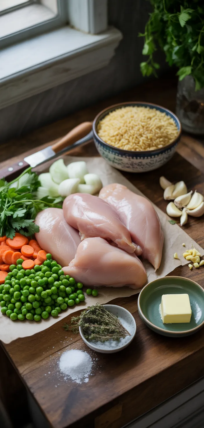 Ingredients photo for Crockpot Chicken And Rice Recipe