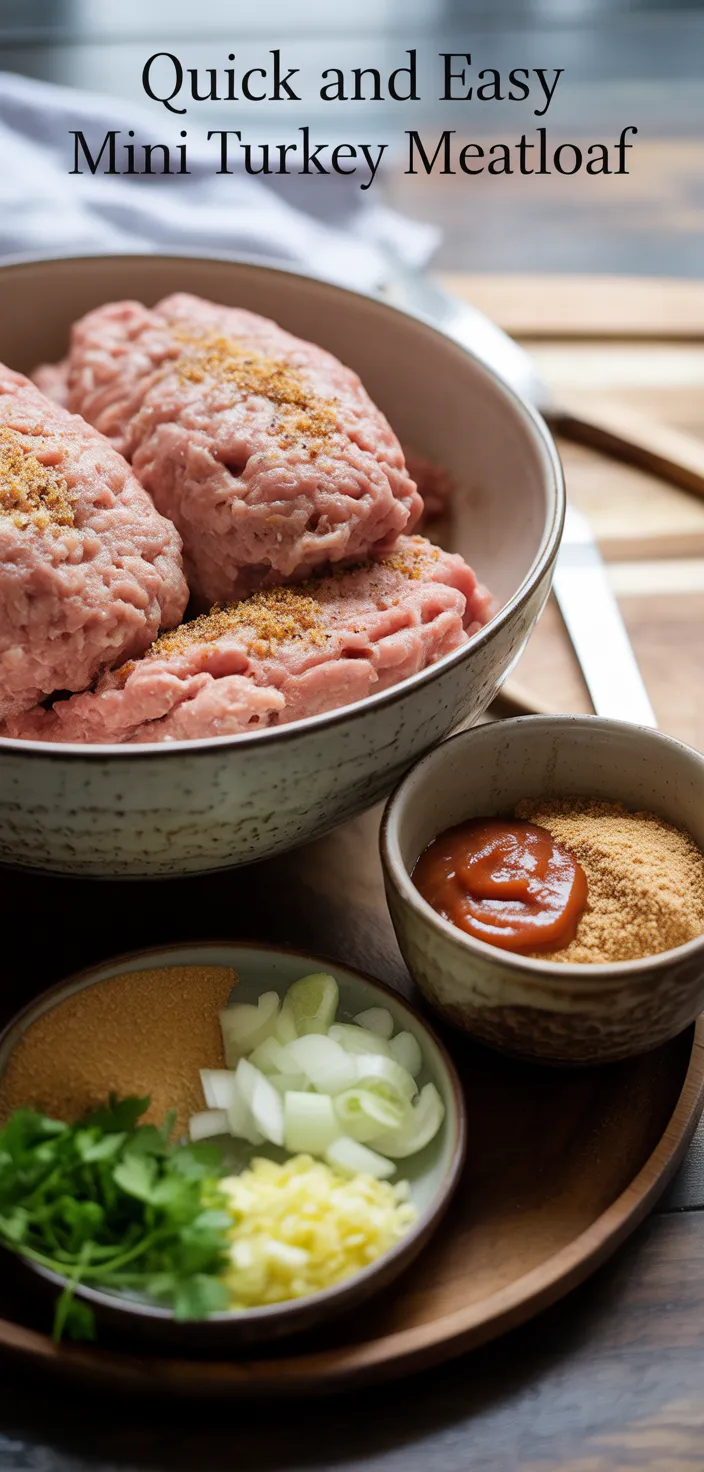 Ingredients photo for Quick And Easy Mini Turkey Meatloaf Recipe
