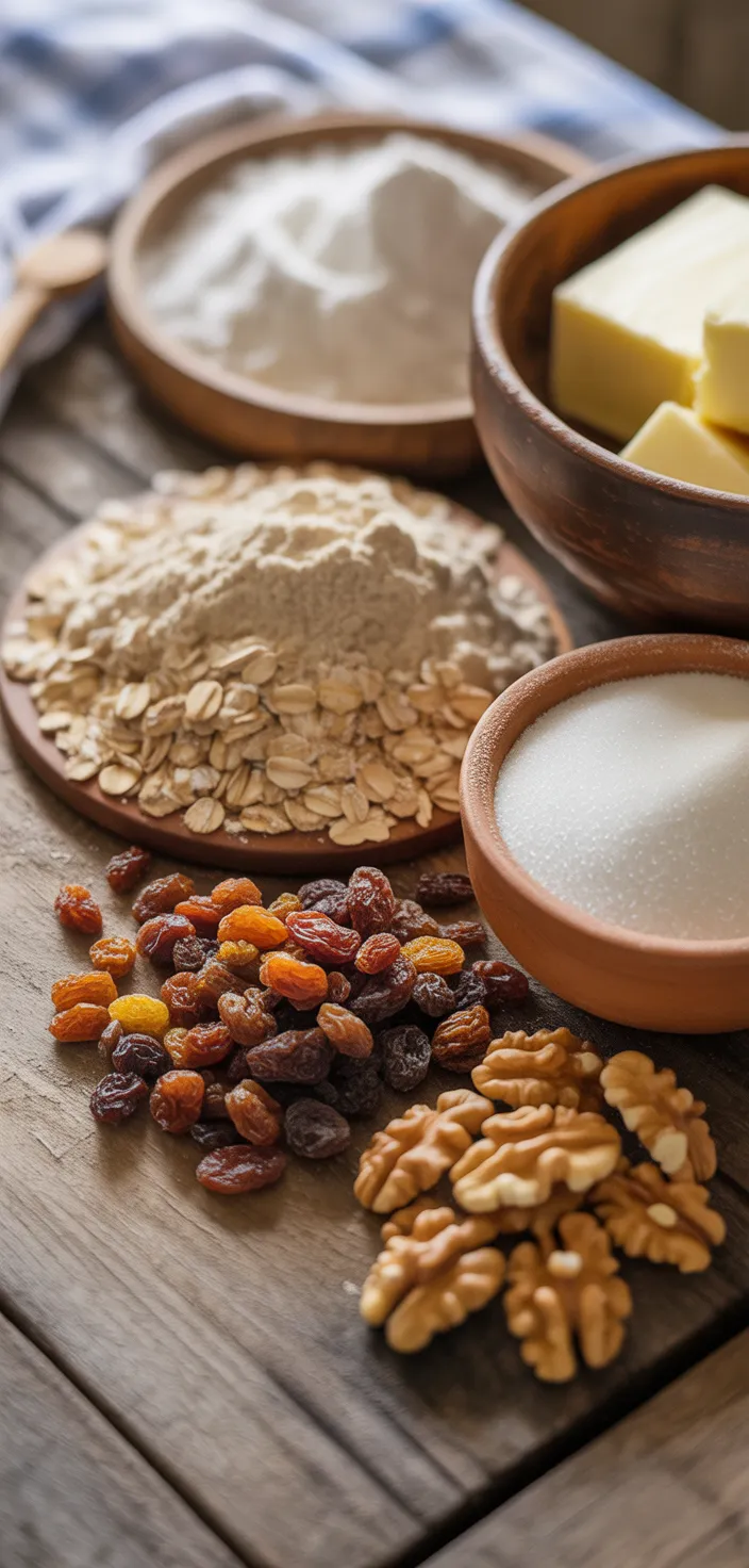 Ingredients photo for The Best Oatmeal Raisin Cookies Recipe